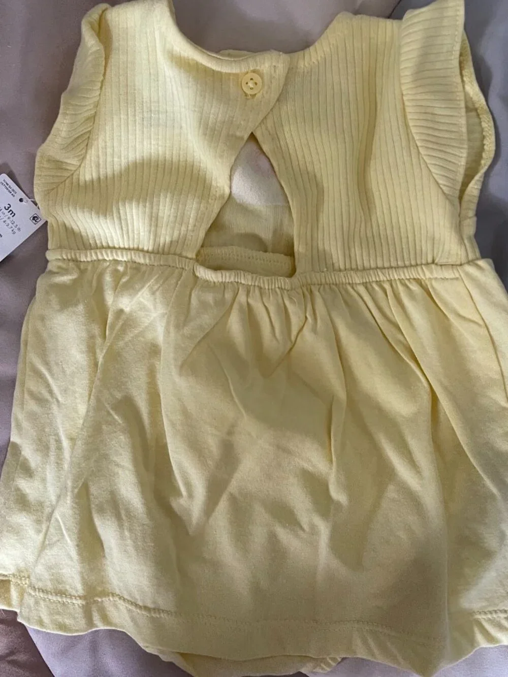 NEW Carters Baby Girl 3M 0-3 Months Little Sunshine & Seashell Bodysuit Dress